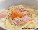レンチンで鍋いらず！カルボナーラ風うどん作り方6写真