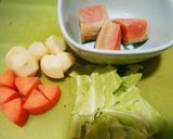 犬ご飯　鮭のポトフ作り方1写真