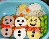 幼稚園 雪だるまのお弁当作り方6写真