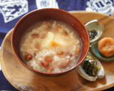 小正月に＊小豆粥(ささげ粥)作り方9写真