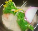 焼いた胡麻豆腐と菜ばなのお吸い物作り方5写真