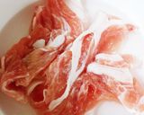 さつま芋と牛乳と豚肉のポタージュスープ作り方2写真