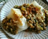 簡単!美味しい♪ネギ納豆餅作り方2写真
