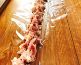 豚コマで作る☆自家製ぐるぐるソーセージ作り方3写真