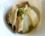 大根と豚バラの梅茶漬け煮作り方4写真