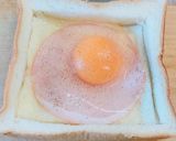 半熟ハムエッグ トースト作り方5写真