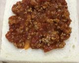 ミートソースとチーズのホットサンド！作り方3写真