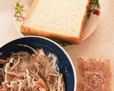 ごぼうサラダをリメイク☆ごぼう和トースト作り方1写真