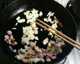 オムライスのキノコホワイトソース掛け作り方5写真