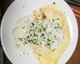 オムライスのキノコホワイトソース掛け作り方8写真