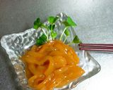 イカ刺し雲丹醤油和え　作り方2写真
