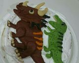 恐竜ケーキ キャラクターケーキ マジパン作り方13写真