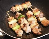☆簡単！フライパンで焼き鳥ねぎま☆作り方3写真