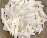 大根カニカマ水菜のマヨわさび醤油サラダ♬作り方1写真
