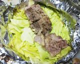 キャベツと豚バラのホイル焼き作り方7写真