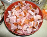 焼き豚で♪中華風炊き込みおこわ作り方2写真