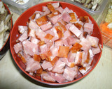 焼き豚で♪中華風炊き込みおこわ作り方2写真