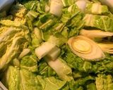 カニ缶で★白菜たっぷり醤油鍋作り方3写真