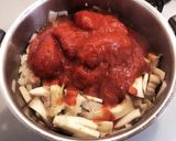 豚バラ肉のトマトソースパスタ作り方5写真