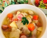 白菜とエノキの簡単とろみスープ作り方7写真