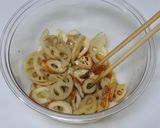 レンコンの酢しょうゆ和え作り方5写真