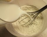 抹茶くず湯粉末でもっちりパンケーキ作り方3写真