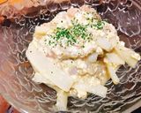 うどと甘海老のわさびポン酢白和え作り方7写真