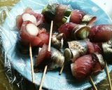 簡単！アジの白ネギ巻き串揚げ作り方4写真