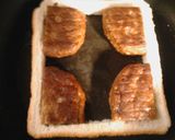 マルシンハンバーグと目玉焼きのトースト作り方3写真