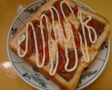 マルシンハンバーグと目玉焼きのトースト作り方8写真