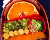 スープカレーの野菜でレインボー弁当♫作り方1写真