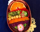 スープカレーの野菜でレインボー弁当♫作り方3写真