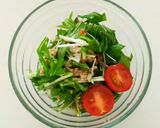 水菜の梅チキサラダ作り方3写真
