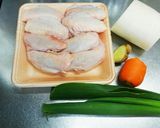 ☆冬野菜と手羽先のス～プ韓国風☆☆☆作り方1写真