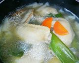 ☆冬野菜と手羽先のス～プ韓国風☆☆☆作り方4写真