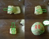メロンパン（ハロ=ウィン！バージオン）作り方13写真