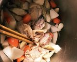 圧力鍋で鶏肉と根菜の煮物作り方5写真
