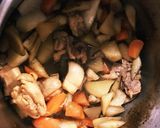 圧力鍋で鶏肉と根菜の煮物作り方9写真
