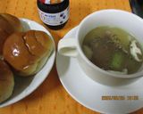 しいたけベーコンのあったかスープ😋作り方4写真