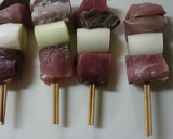 ぶりとねぎの串焼き(照り焼き味)作り方2写真