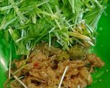 水菜と中華クラゲのサラダ作り方1写真