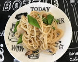 椎茸軸と絹さやのしょうゆバターパスタ作り方4写真