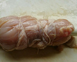 低温調理の鳥むね肉のネギ巻きすき焼き風作り方2写真