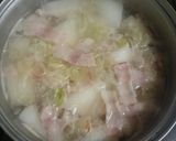 カブとベーコンの味噌汁*作り方3写真