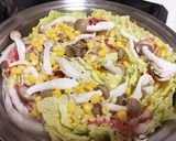 白菜と豚肉のチーズミルフィーユ鍋作り方3写真