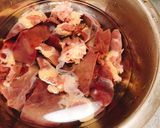 鶏レバーの赤ワイン&バルサミコ酢煮込み作り方1写真