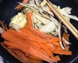 りぼん状★さつま芋とにんじんのバター炒め作り方3写真