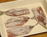 きび酢ドレ使用！イワシのかば焼き梅風味作り方1写真