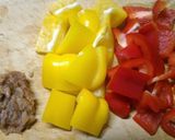 パプリカの梅肉おかか和え作り方1写真