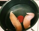 絹さやとささみのごまマヨしょうゆ和え作り方2写真